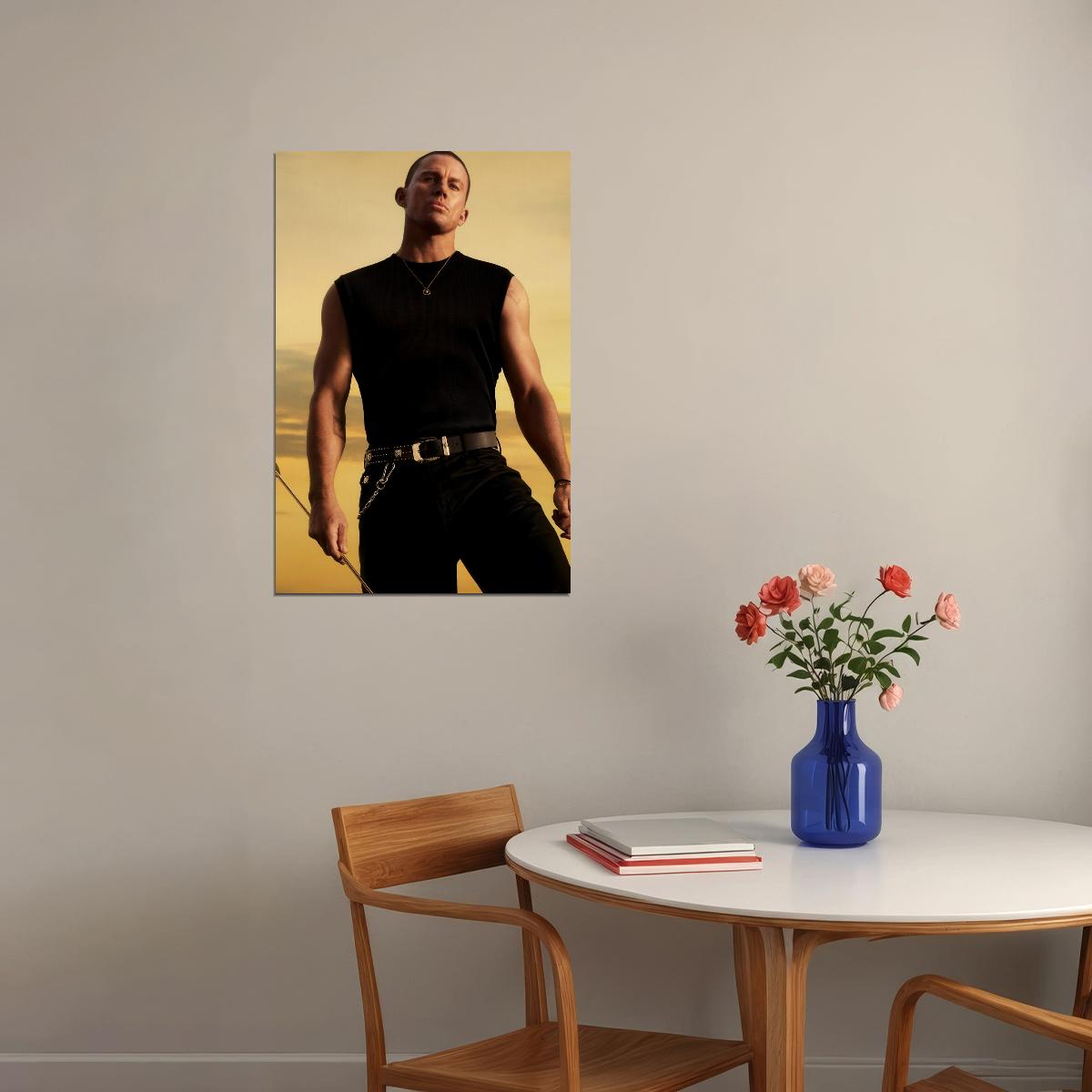 Channing Tatum Cowboy Aesthetic Photo Print Hollywood Celebrity Poster Handsome Man Wall Art Hot Male Model Aesthetic Decor for Bedroom Living Room - xonomax