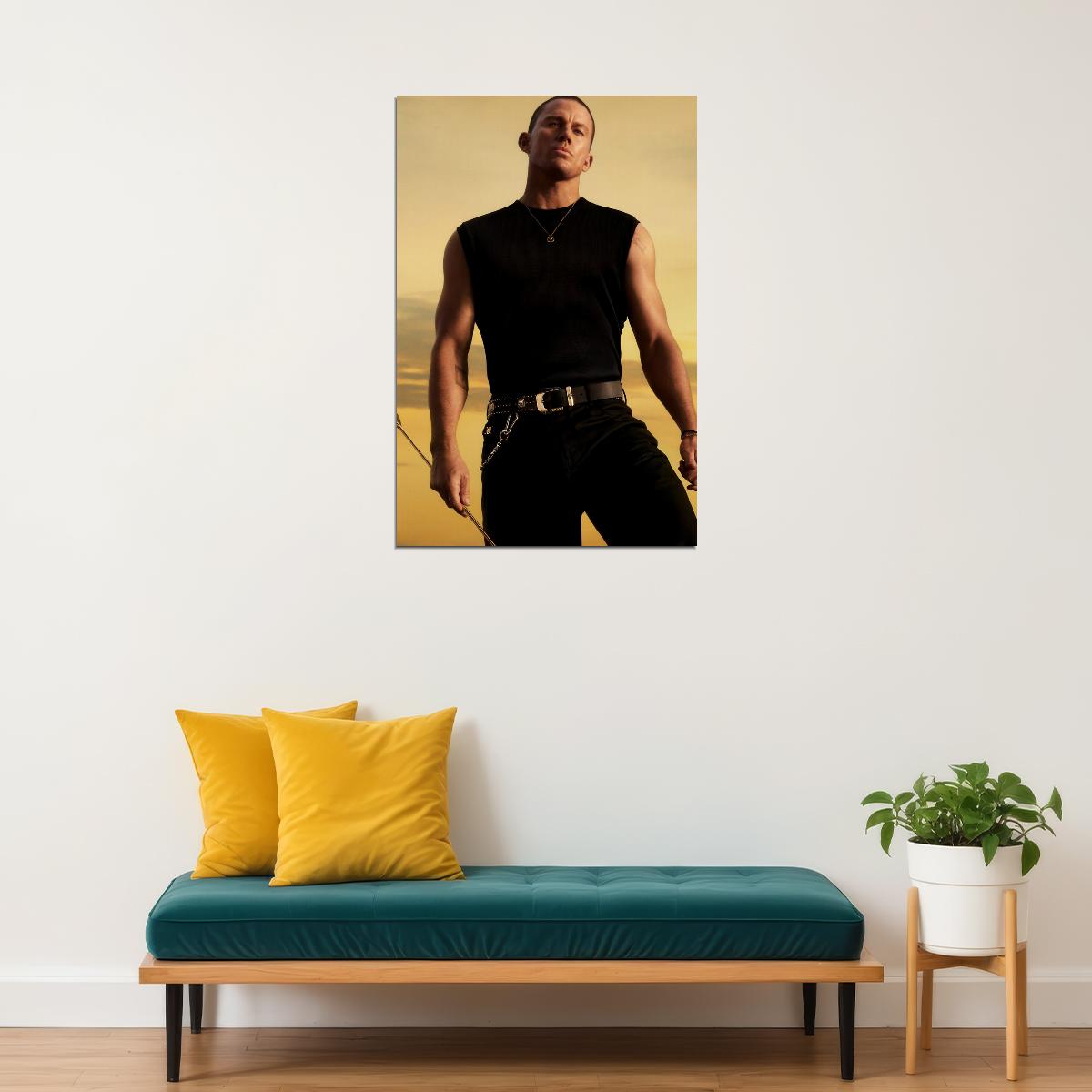 Channing Tatum Cowboy Aesthetic Photo Print Hollywood Celebrity Poster Handsome Man Wall Art Hot Male Model Aesthetic Decor for Bedroom Living Room - xonomax