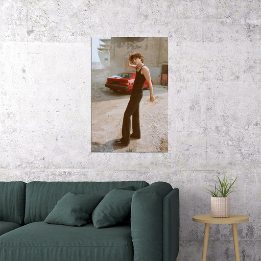Timothee Chalamet Retro Fashion Photo Print Hollywood Celebrity Poster Handsome Man Wall Art Hot Male Model Aesthetic Decor for Bedroom Living Space - xonomax