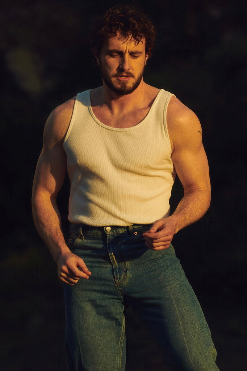 Paul Mescal Stylish Tank Top Photo Print Hollywood Celebrity Poster Handsome Man Wall Art Hot Male Model Aesthetic Decor for Bedroom Living Room - xonomax