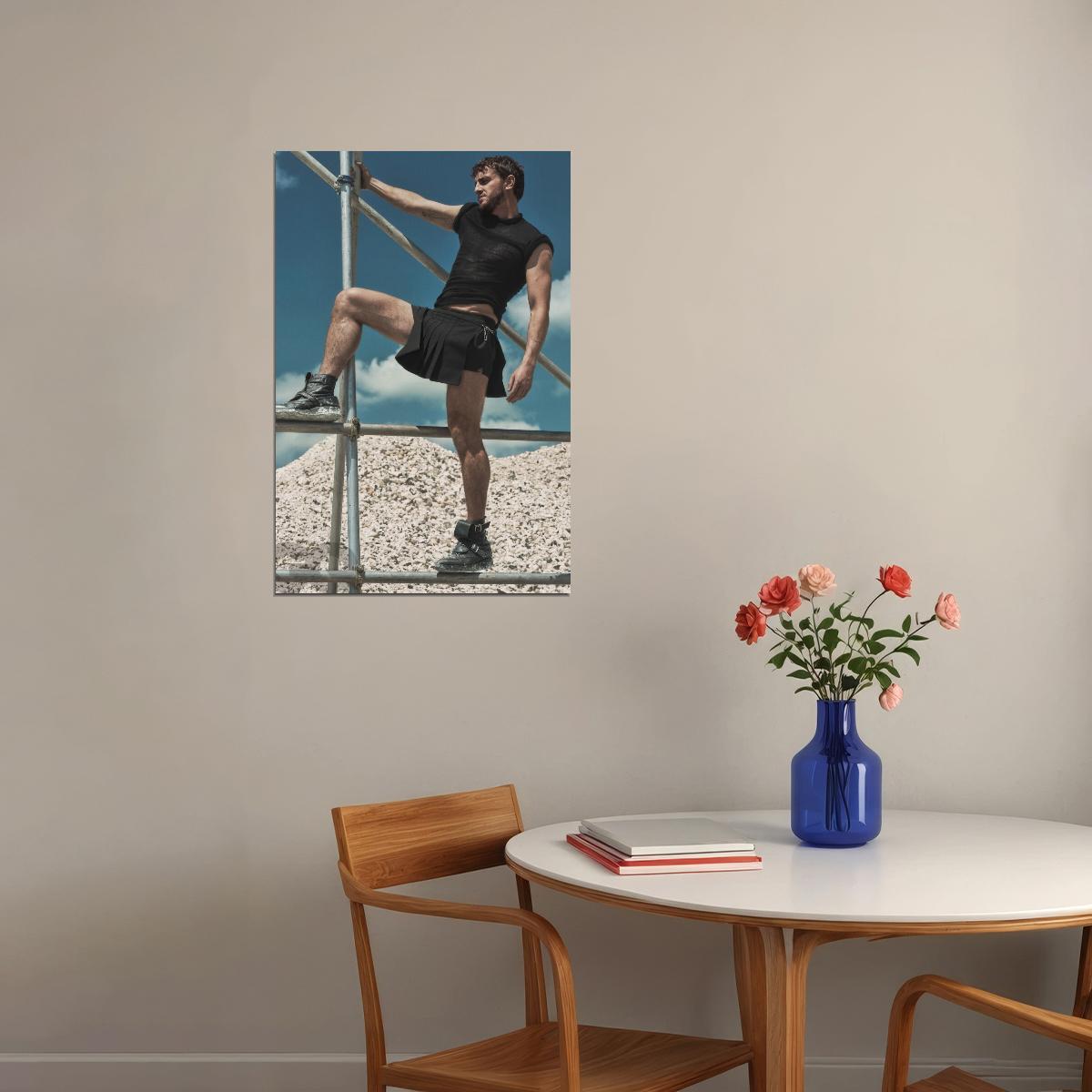 Paul Mescal Stylish Male Model Photo Print Hollywood Celebrity Poster Handsome Man Wall Art Hot Actor Aesthetic Decor for Bedroom Living Room - xonomax