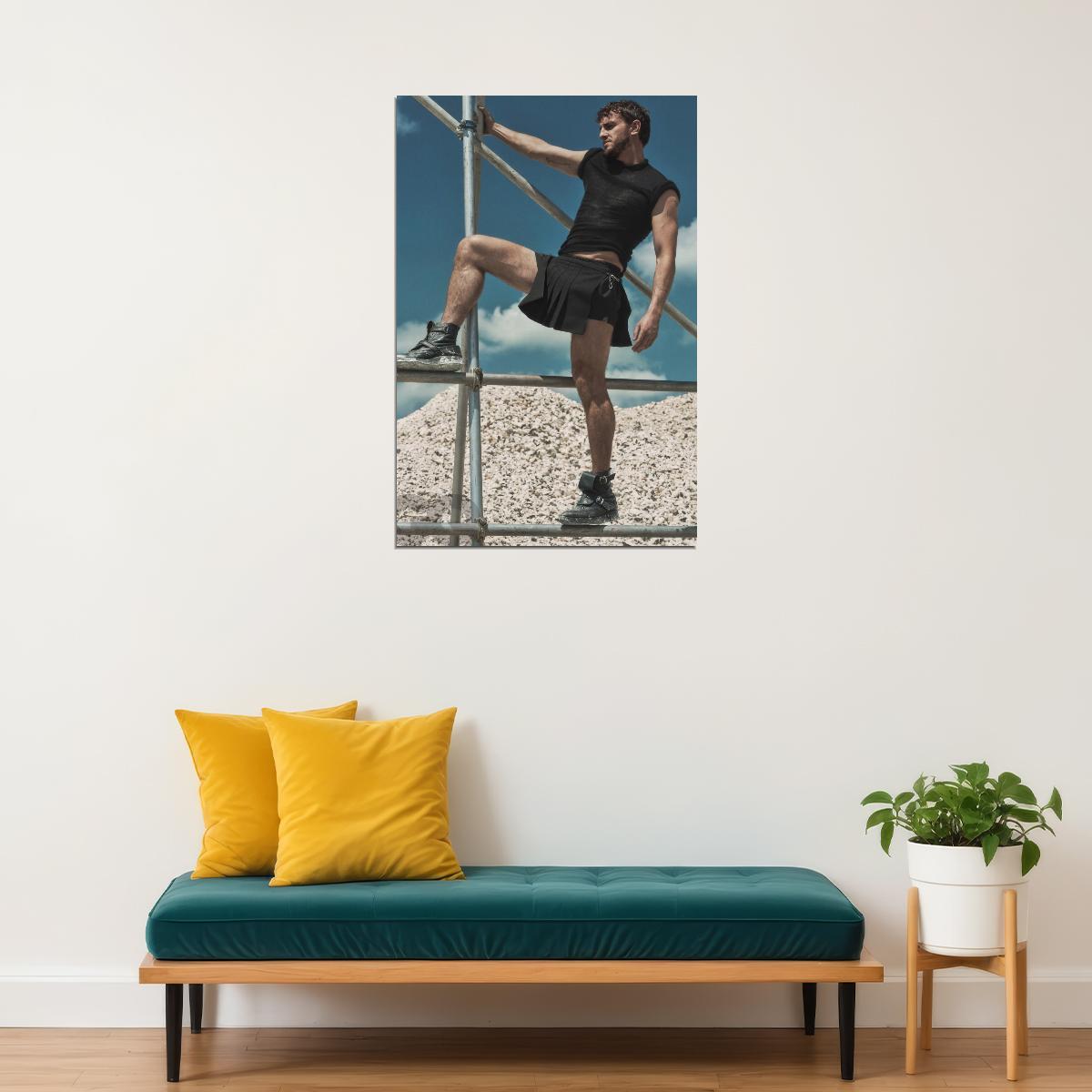 Paul Mescal Stylish Male Model Photo Print Hollywood Celebrity Poster Handsome Man Wall Art Hot Actor Aesthetic Decor for Bedroom Living Room - xonomax