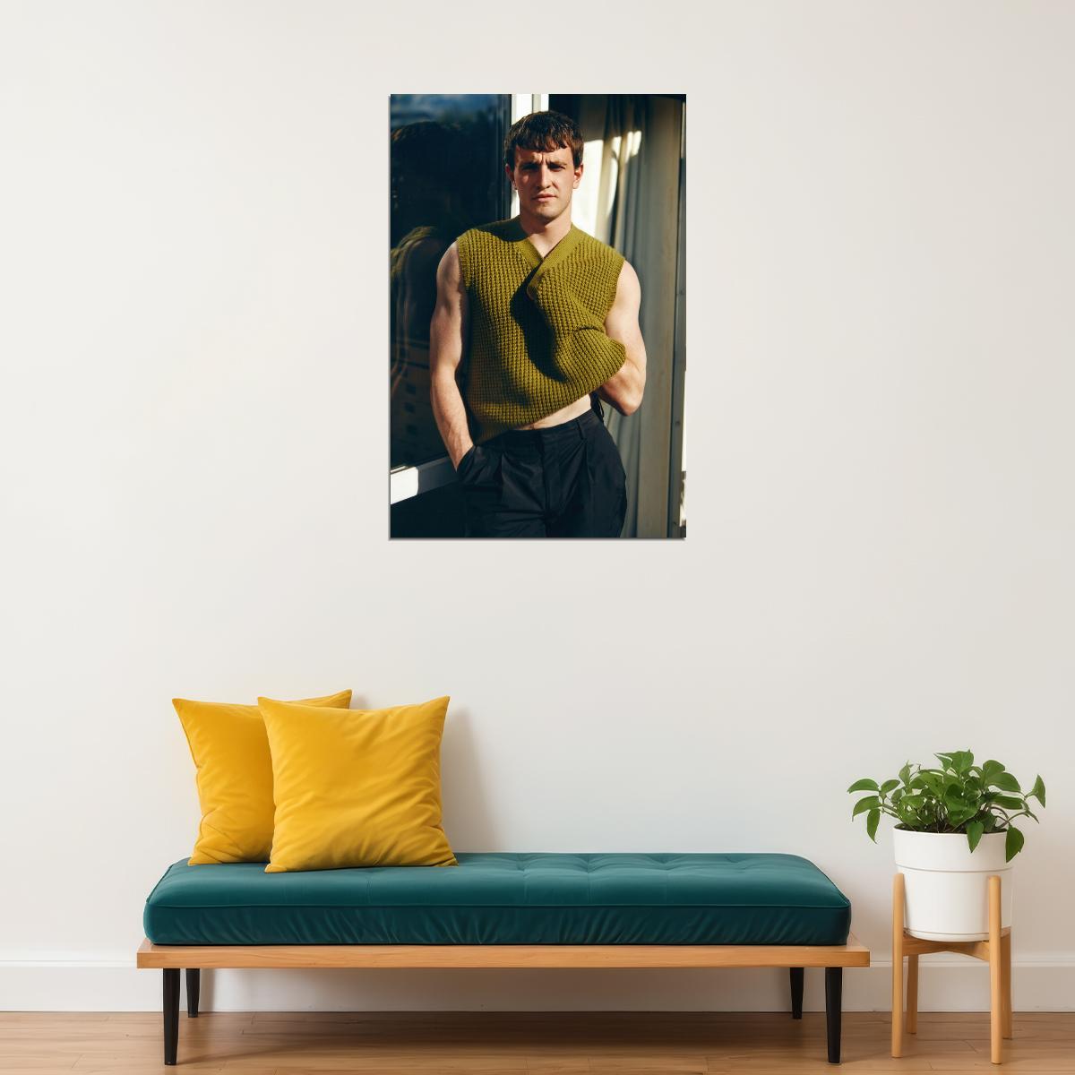 Paul Mescal Trendy Fashion Photo Print Hollywood Celebrity Poster Handsome Man Wall Art Hot Male Model Aesthetic Decor for Bedroom Living Space - xonomax