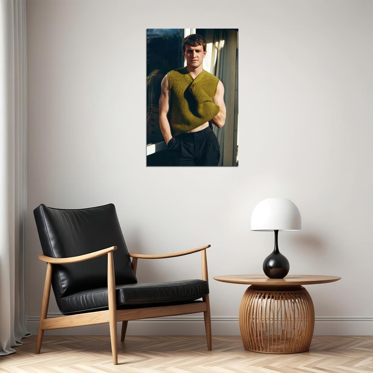 Paul Mescal Trendy Fashion Photo Print Hollywood Celebrity Poster Handsome Man Wall Art Hot Male Model Aesthetic Decor for Bedroom Living Space - xonomax