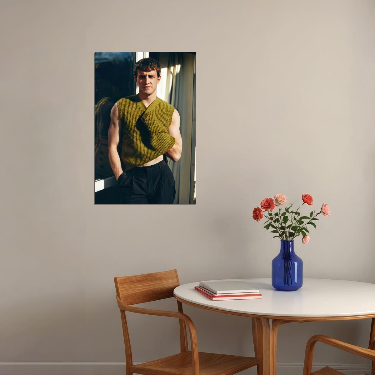 Paul Mescal Trendy Fashion Photo Print Hollywood Celebrity Poster Handsome Man Wall Art Hot Male Model Aesthetic Decor for Bedroom Living Space - xonomax