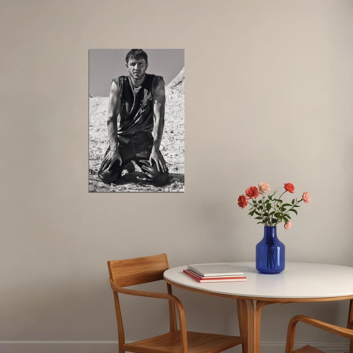 Paul Mescal Black and White Movie Star Photo Print Hollywood Celebrity Poster Handsome Man Wall Art Hot Male Aesthetic Decor for Bedroom Living Space - xonomax