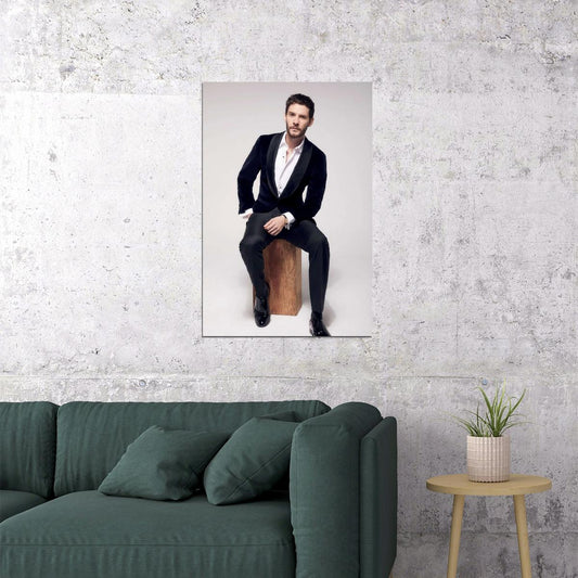 Ben Barnes Elegant Suit Portrait Photo Print Hollywood Celebrity Poster Handsome Man Wall Art Hot Male Aesthetic Decor for Bedroom Office - xonomax
