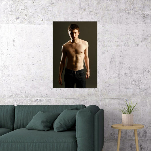 Daniel Radcliffe Shirtless Movie Star Photo Print Hollywood Celebrity Poster Handsome Man Wall Art Hot Male Aesthetic Decor for Bedroom Living Room - xonomax
