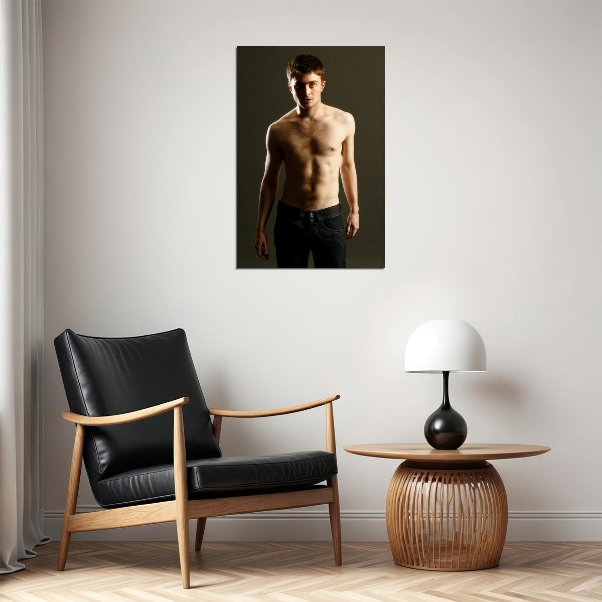 Daniel Radcliffe Shirtless Movie Star Photo Print Hollywood Celebrity Poster Handsome Man Wall Art Hot Male Aesthetic Decor for Bedroom Living Room - xonomax