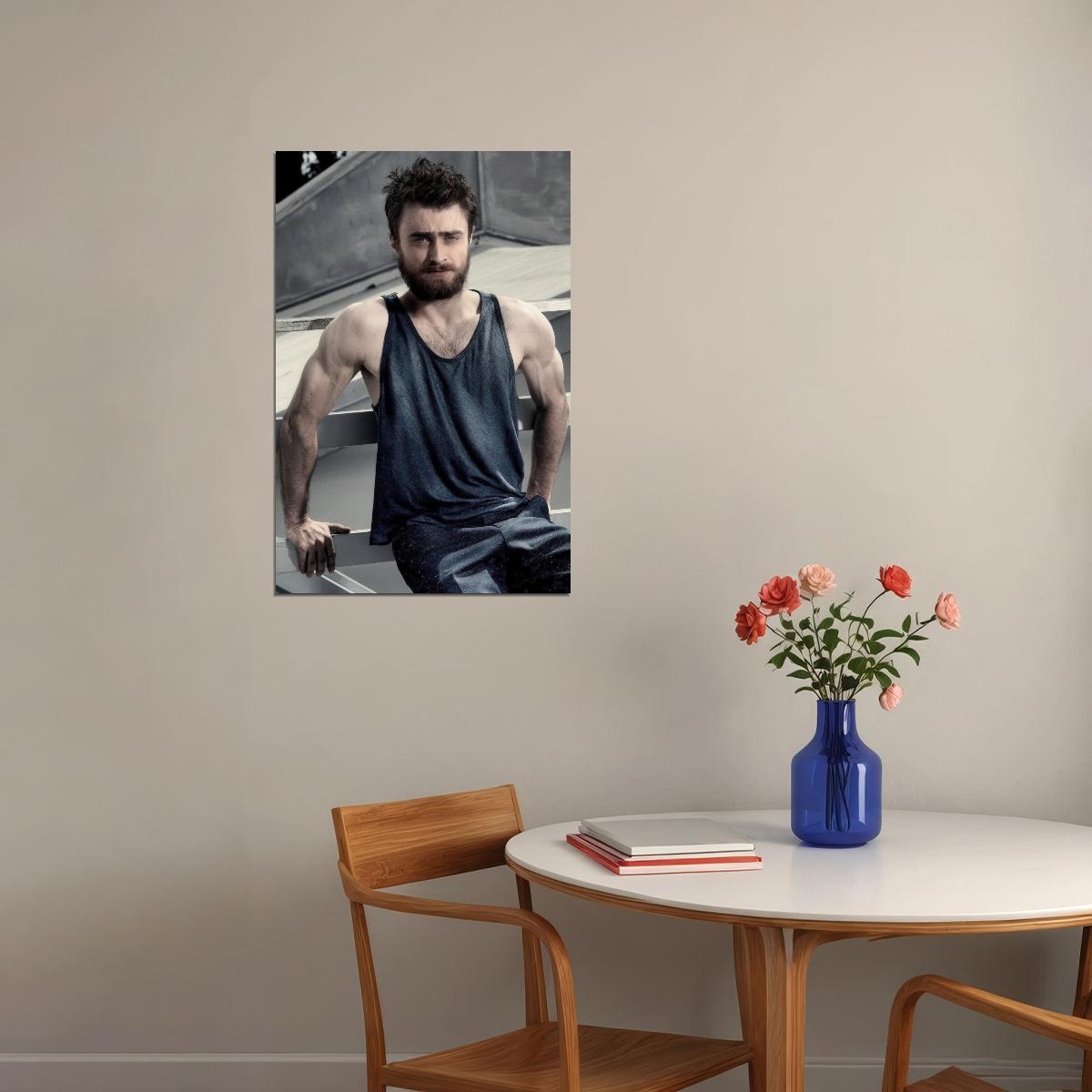Daniel Radcliffe Casual Tank Top Photo Print Hollywood Celebrity Poster Handsome Man Wall Art Hot Male Aesthetic Decor for Bedroom Living Space - xonomax
