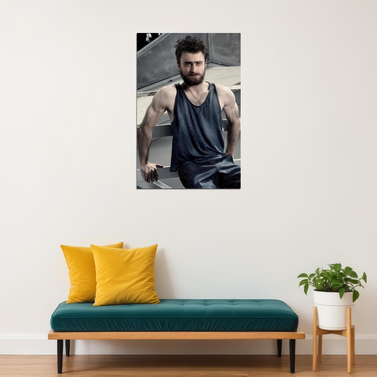 Daniel Radcliffe Casual Tank Top Photo Print Hollywood Celebrity Poster Handsome Man Wall Art Hot Male Aesthetic Decor for Bedroom Living Space - xonomax