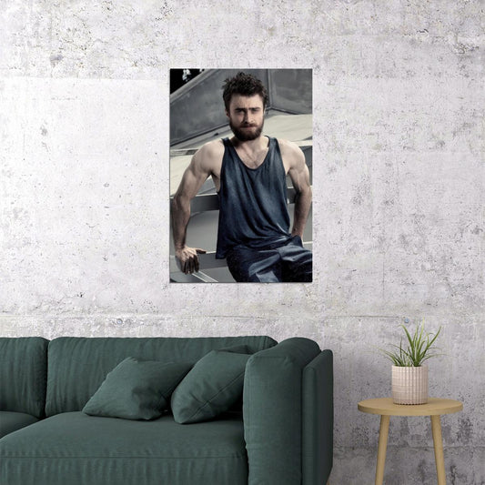 Daniel Radcliffe Casual Tank Top Photo Print Hollywood Celebrity Poster Handsome Man Wall Art Hot Male Aesthetic Decor for Bedroom Living Space - xonomax