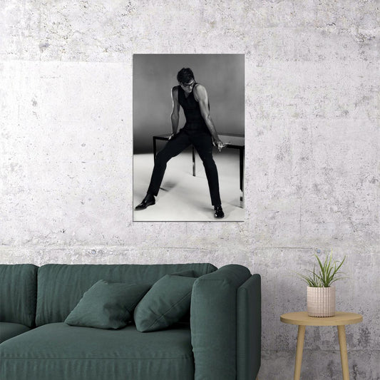 Jacob Elordi Black and White Elegant Suit Photo Print Hollywood Celebrity Poster Handsome Man Wall Art Hot Male Model Aesthetic Decor for Bedroom Living Room - xonomax