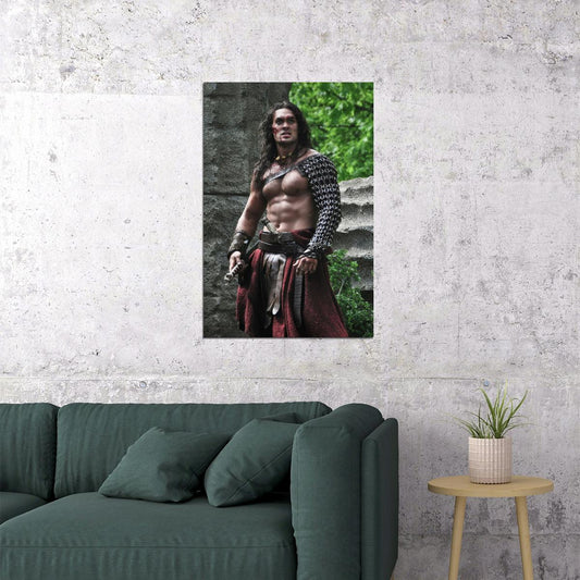 Jason Momoa Barbarian Epic Warrior Photo Print Hollywood Celebrity Poster Handsome Man Wall Art Hot Male Actor Aesthetic Decor for Bedroom Living Space - xonomax