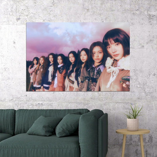 Hearts2hearts Poster The Chase Album Concept Photo Print K-Pop Home Decor For Living Room Aesthetic Kpop Female Girl Group - xonomax