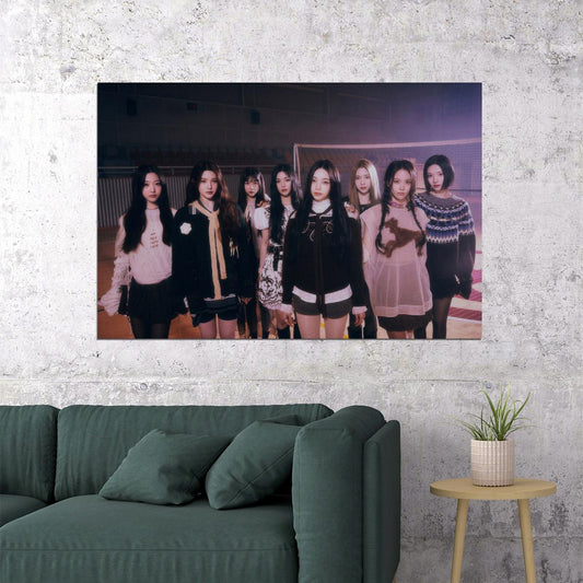 Hearts2hearts Poster The Chase Album Concept Photo Print K-Pop Home Decor For Living Room Aesthetic Kpop Female Girl Group - xonomax