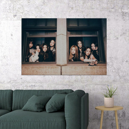 Hearts2hearts Poster The Chase Album Concept Photo Print K-Pop Home Decor For Living Room Aesthetic Kpop Female Girl Group - xonomax