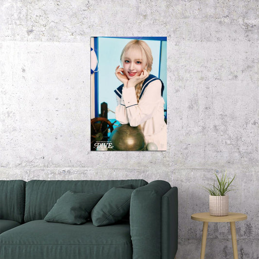 Ive Liz Poster 4th Fanclub Dive Into Ive Concept Photo Print K-Pop Home Decor For Living Room Aesthetic Kpop Female Girl Group - xonomax