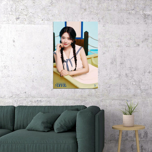 Ive Anyujin Poster 4th Fanclub Dive Into Ive Concept Photo Print K-Pop Home Decor For Living Room Aesthetic Kpop Female Girl Group - xonomax