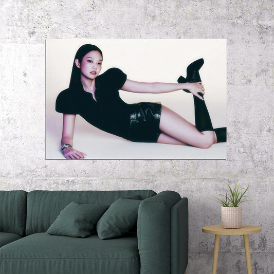 Blackpink Jennie Poster Fashion Photo Print K-Pop Home Decor For Living Room Aesthetic Kpop Female Girl Group - xonomax