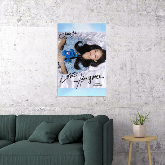 Blackpink Jennie Love Hangover Poster Concept Photo Print K-Pop Home Decor For Living Room Aesthetic Kpop Female Girl Group - xonomax