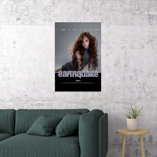 Blackpink Jisoo Earthquake Poster Concept Photo Print K-Pop Home Decor For Living Room Aesthetic Kpop Female Girl Group - xonomax