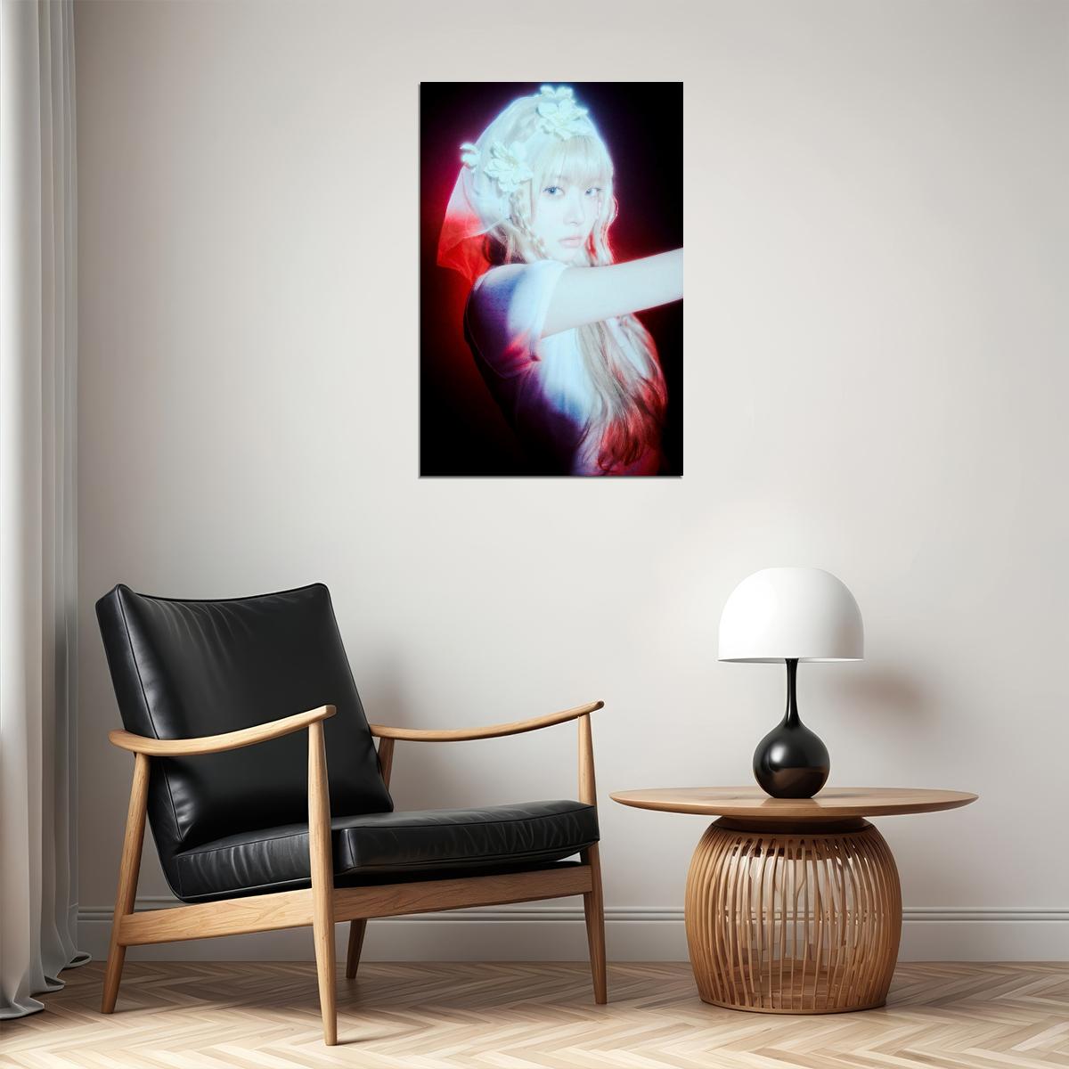 Le Sserafim Hong Eunchae Poster Hot Album Bleached Aura Concept Photo Print K-Pop Home Decor For Living Room Aesthetic Kpop Female Girl Group - xonomax