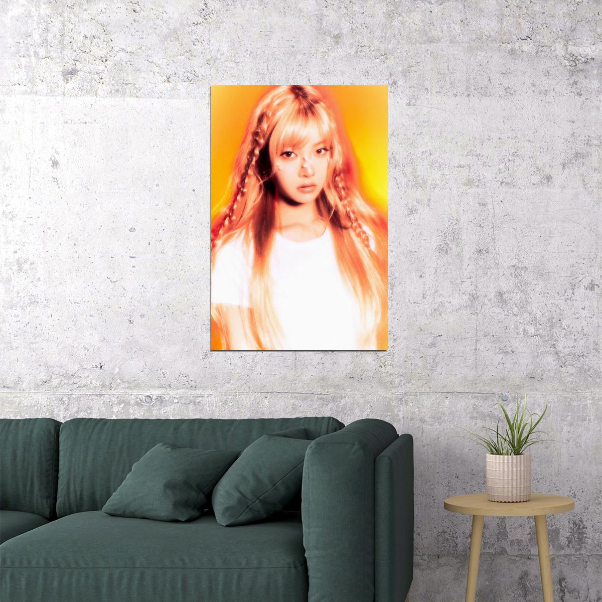 Le Sserafim Hong Eunchae Poster Hot Album Bleached Aura Concept Photo Print K-Pop Home Decor For Living Room Aesthetic Kpop Female Girl Group - xonomax