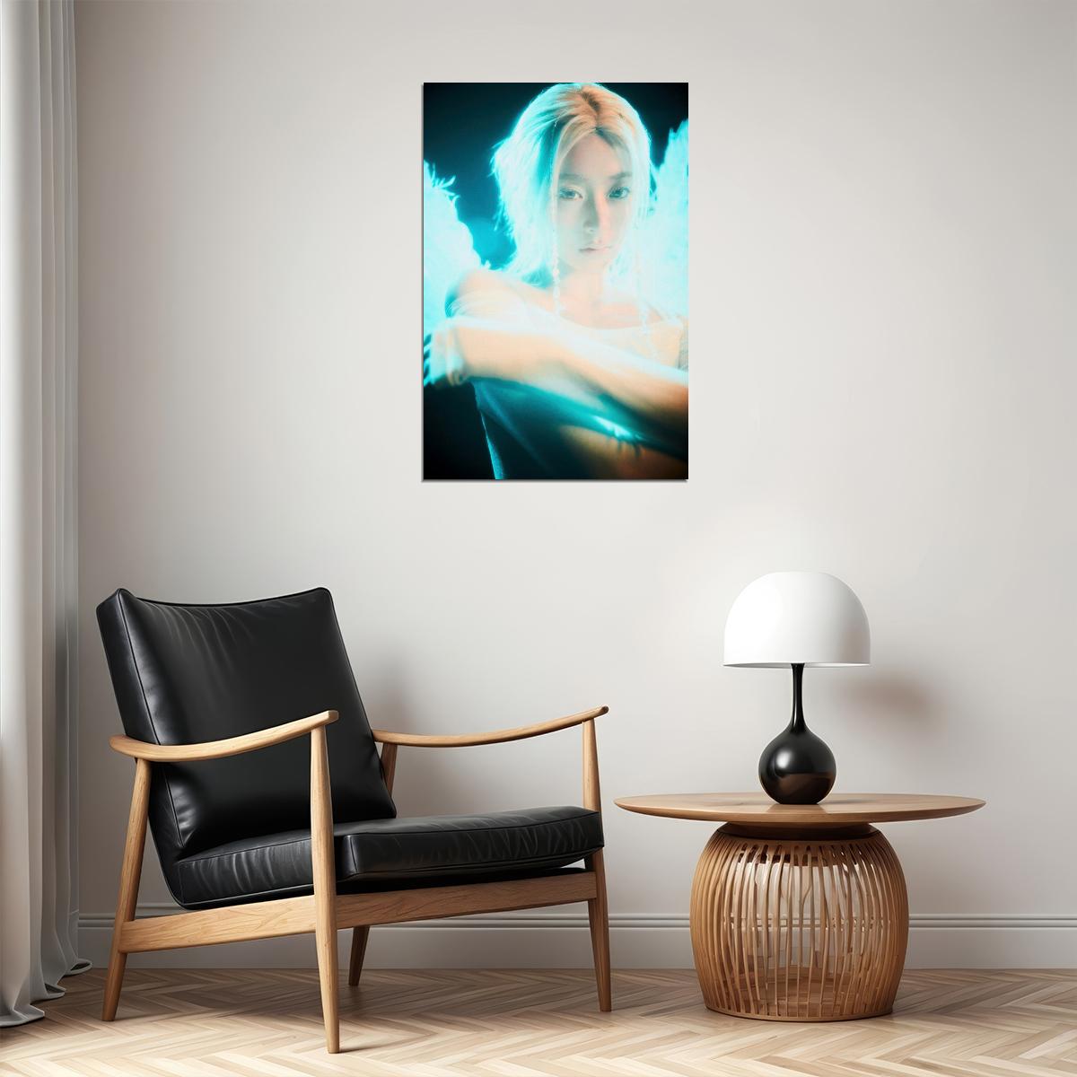 Le Sserafim Huh Yunjin Poster Hot Album Concept Photo Bleached Aura Print K-Pop Home Decor For Living Room Aesthetic Kpop Female Girl Group - xonomax