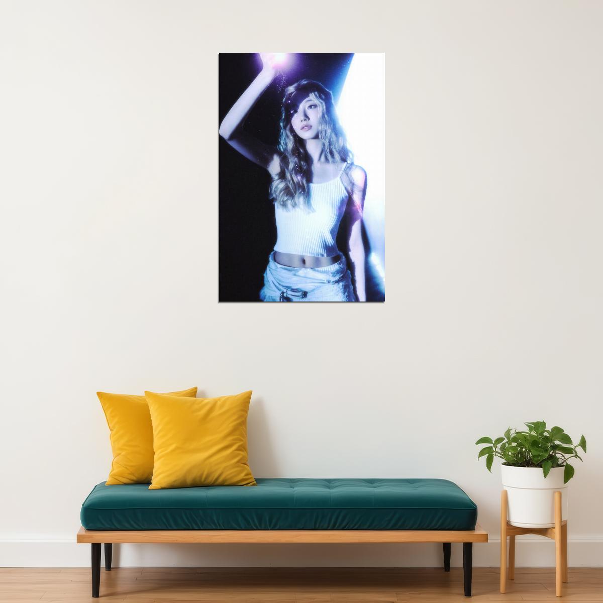 Le Sserafim Kazuha Poster Hot Album Bleached Aura Concept Photo Print K-Pop Home Decor For Living Room Aesthetic Kpop Female Girl Group - xonomax