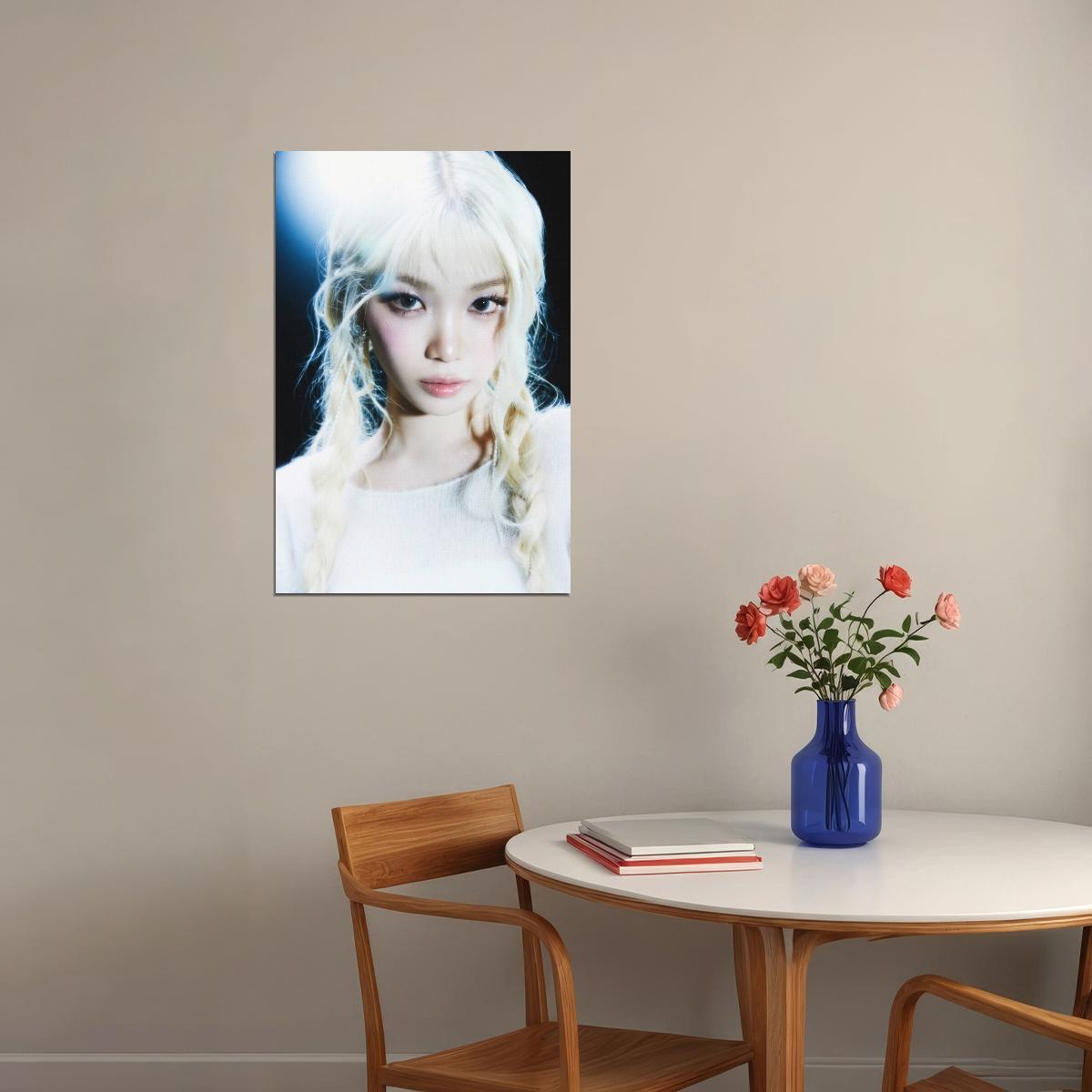 Le Sserafim Kim Chaewon Poster Hot Album Bleached Aura Concept Photo Print K-Pop Home Decor For Living Room Aesthetic Kpop Female Girl Group - xonomax