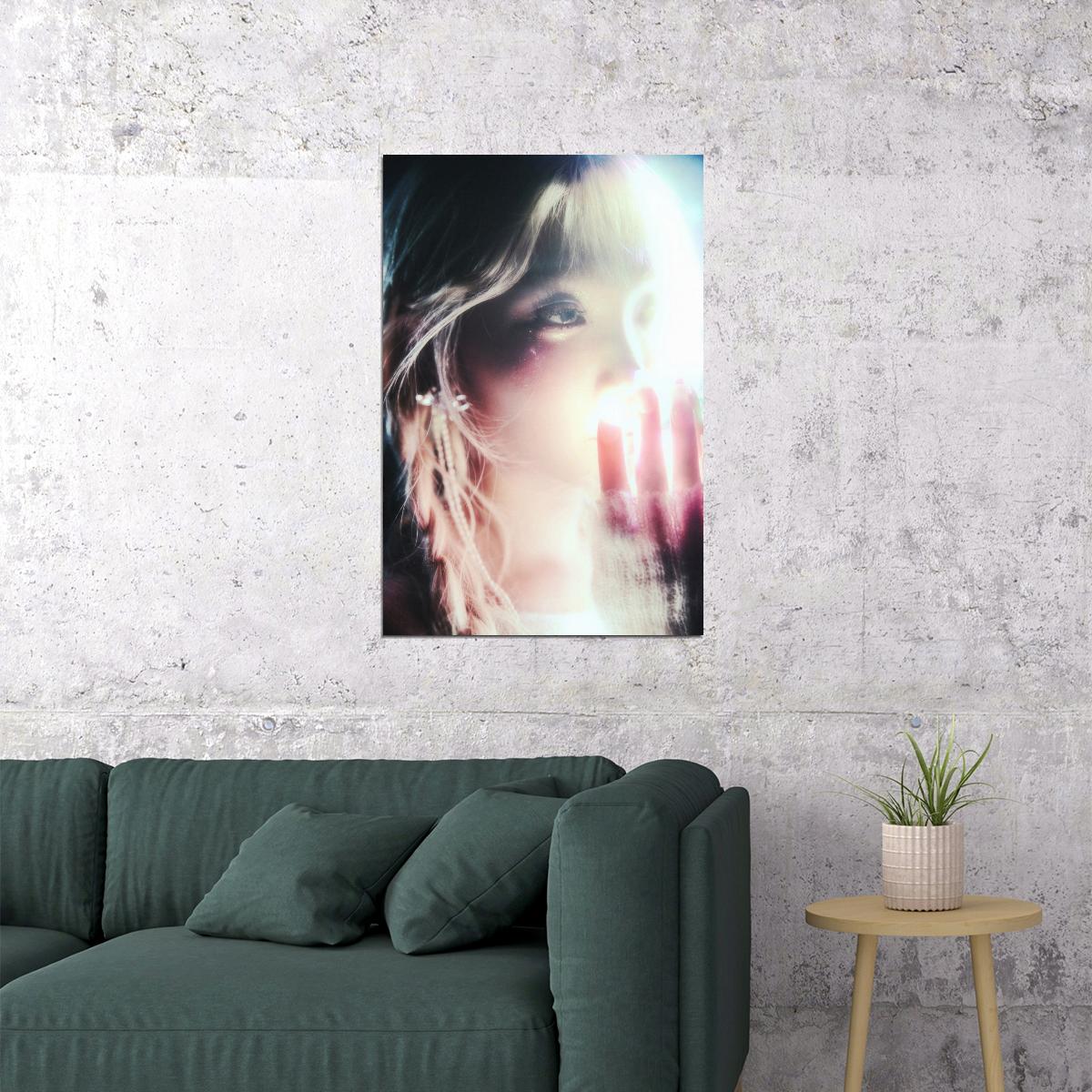 Le Sserafim Kim Chaewon Poster Hot Album Bleached Aura Concept Photo Print K-Pop Home Decor For Living Room Aesthetic Kpop Female Girl Group - xonomax