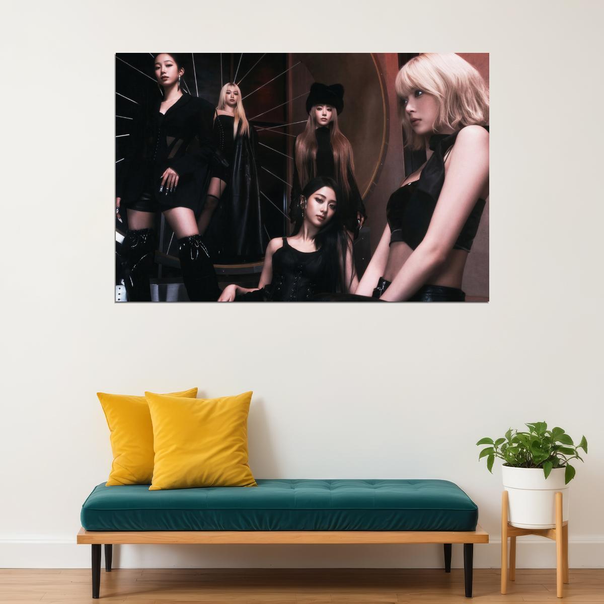Le Sserafim Hot Album Poster Compact Concept Photo Print K-Pop Home Decor For Living Room Aesthetic Kpop Female Girl Group - xonomax