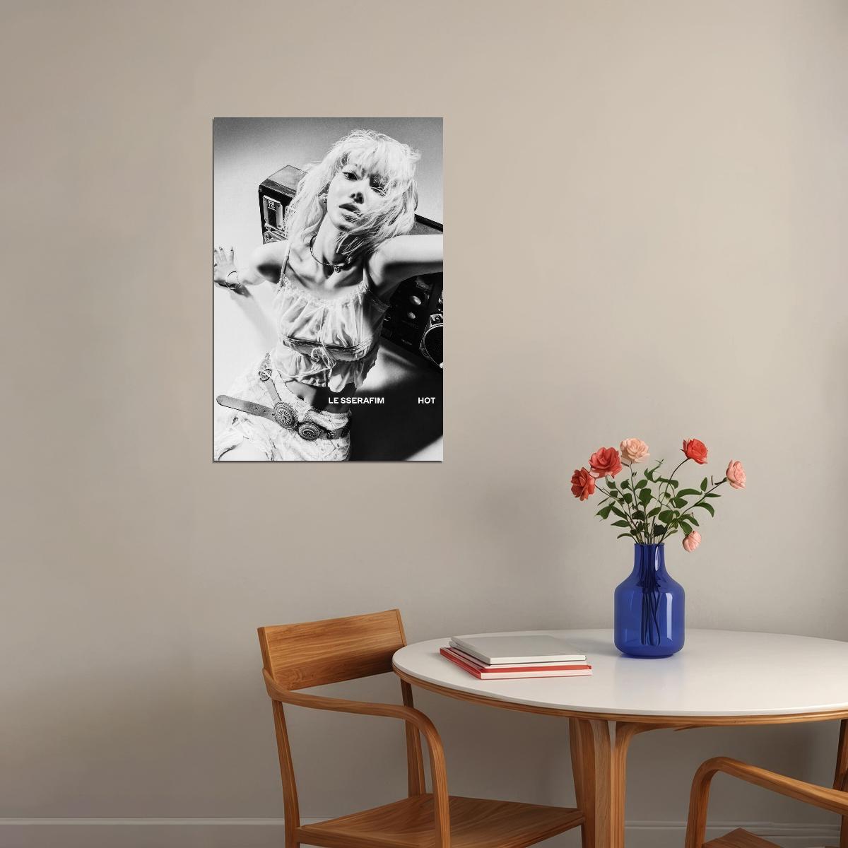 Le Sserafim Sakura Poster Hot Album Drenched Vetiver Concept Photo Print K-Pop Home Decor For Living Room Aesthetic Kpop Female Girl Group