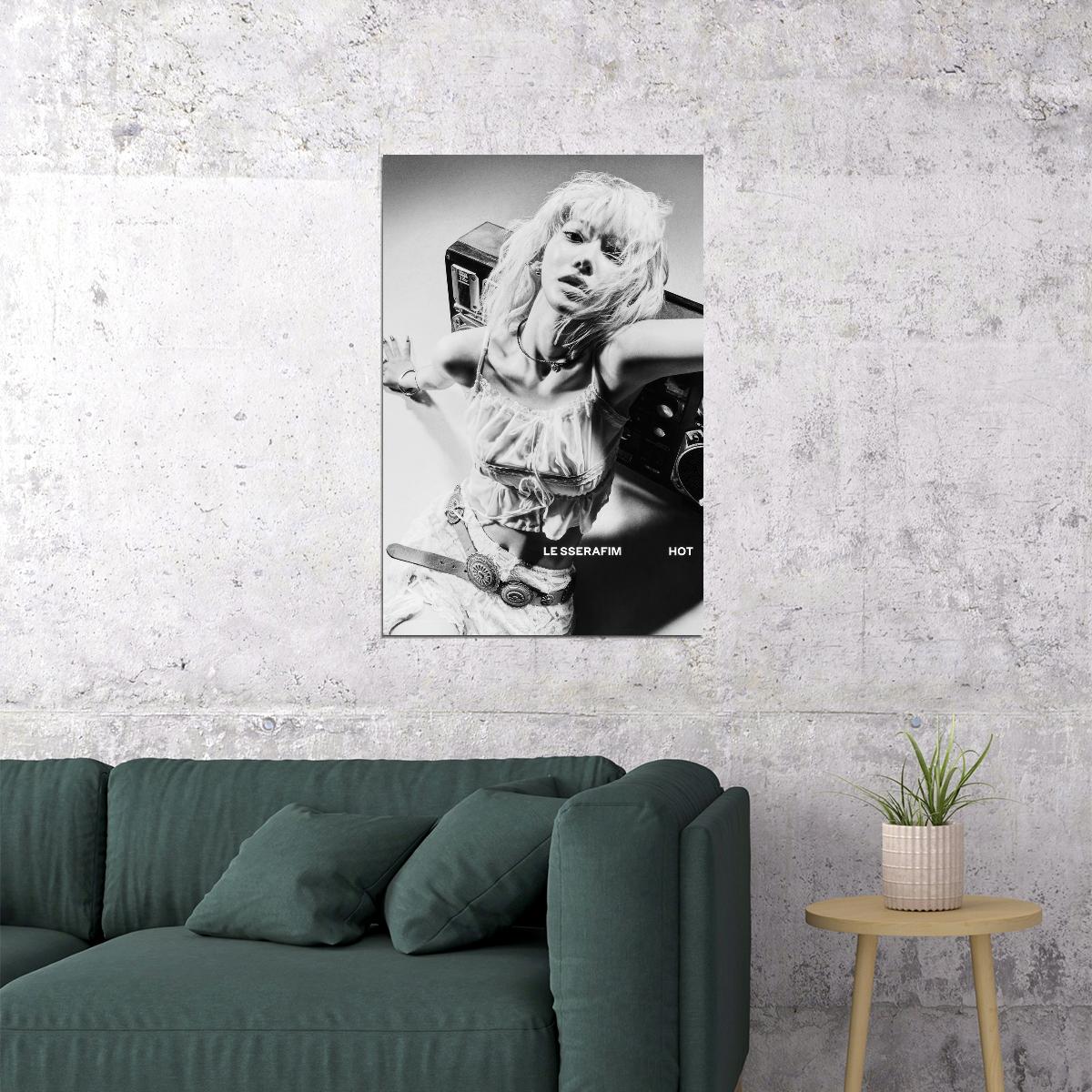 Le Sserafim Sakura Poster Hot Album Drenched Vetiver Concept Photo Print K-Pop Home Decor For Living Room Aesthetic Kpop Female Girl Group