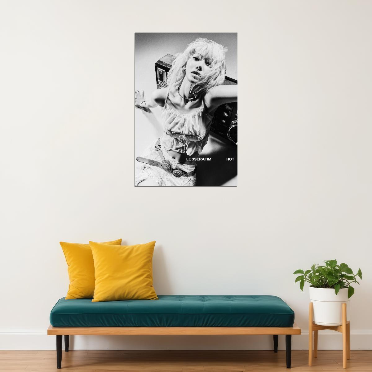 Le Sserafim Sakura Poster Hot Album Drenched Vetiver Concept Photo Print K-Pop Home Decor For Living Room Aesthetic Kpop Female Girl Group