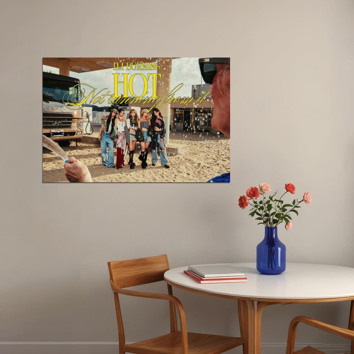 Le Sserafim Poster Hot Album Tanned Guaiac Concept Photo Print K-Pop Home Decor For Living Room Aesthetic Kpop Female Girl Group