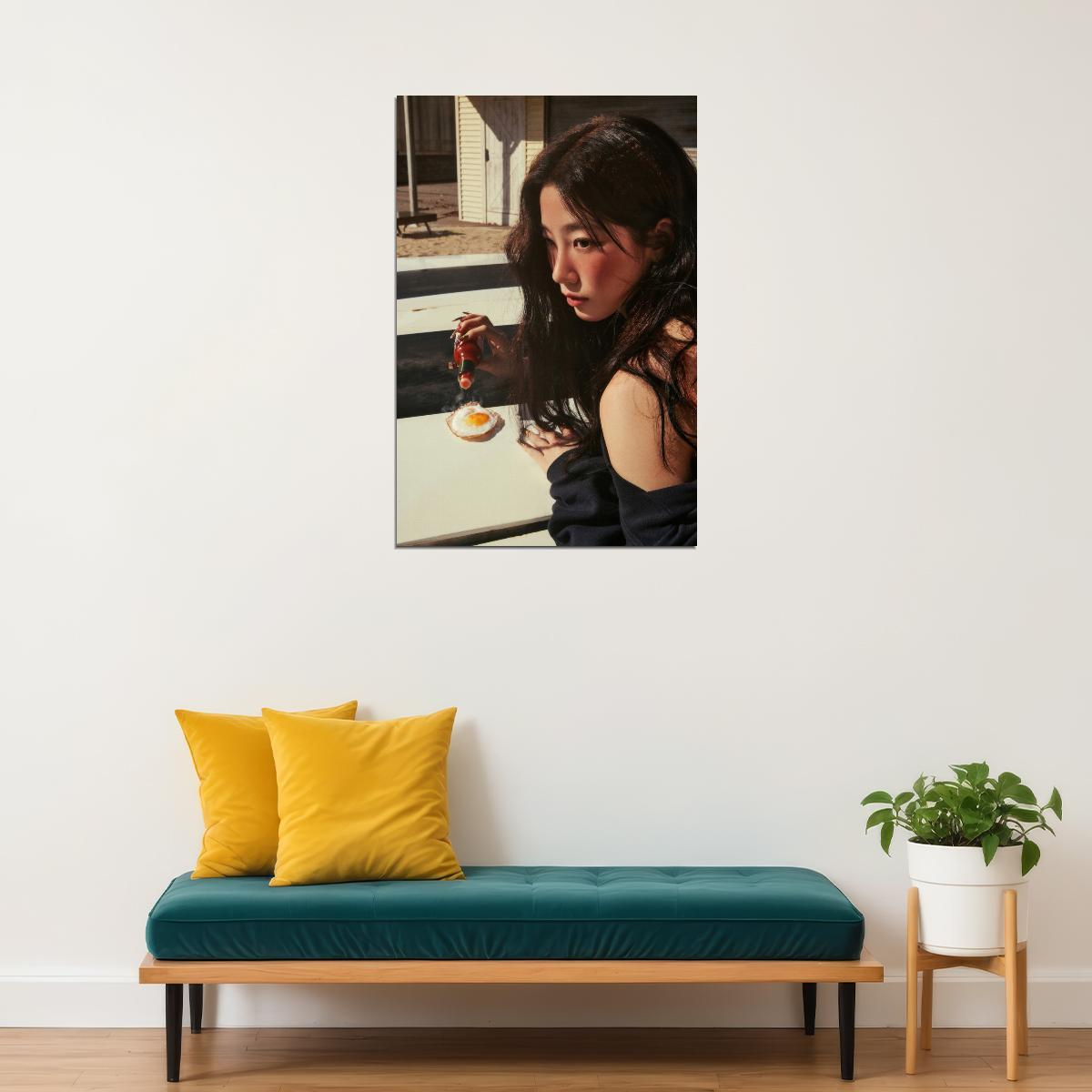 Le Sserafim Kazuha Poster Hot Album Tanned Guaiac Concept Photo Print K-Pop Home Decor For Living Room Aesthetic Kpop Female Girl Group