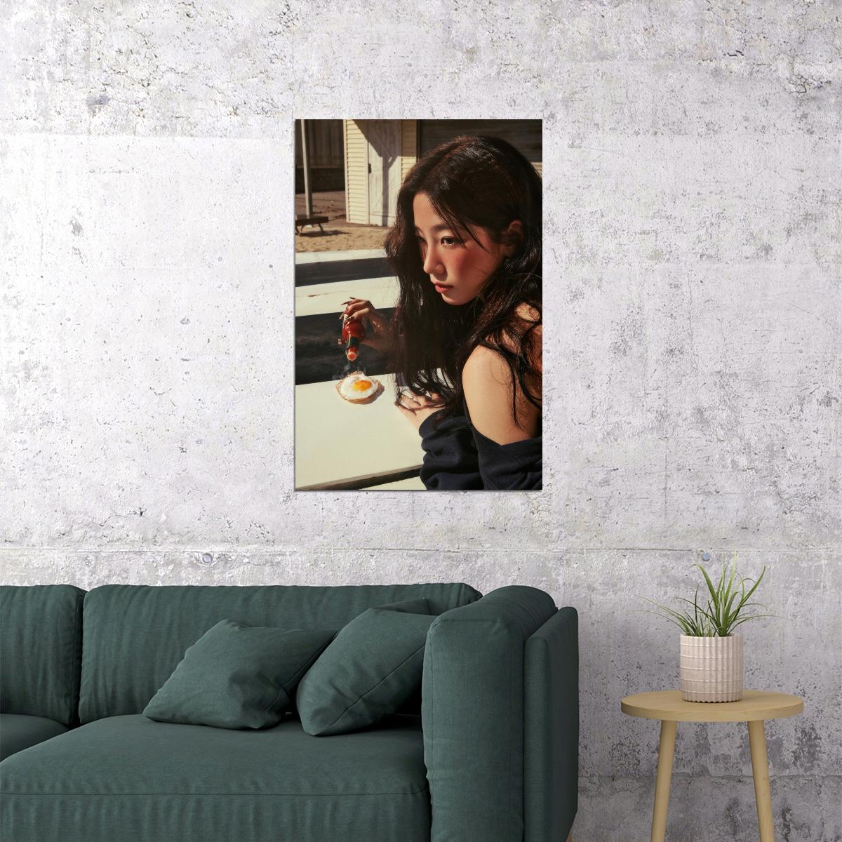 Le Sserafim Kazuha Poster Hot Album Tanned Guaiac Concept Photo Print K-Pop Home Decor For Living Room Aesthetic Kpop Female Girl Group