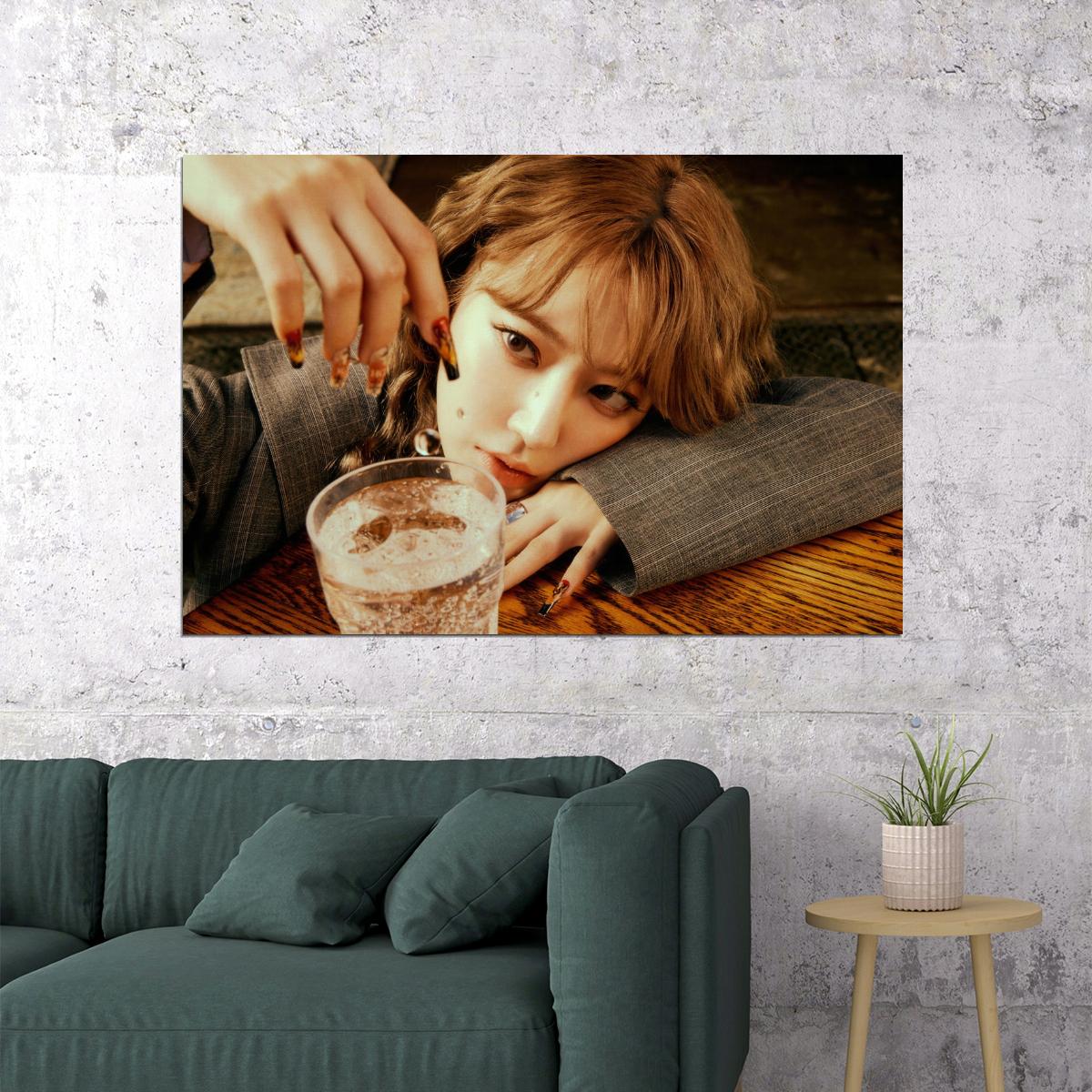 Le Sserafim Sakura Poster Hot Album Tanned Guaiac Concept Photo Print K-Pop Home Decor For Living Room Aesthetic Kpop Female Girl Group