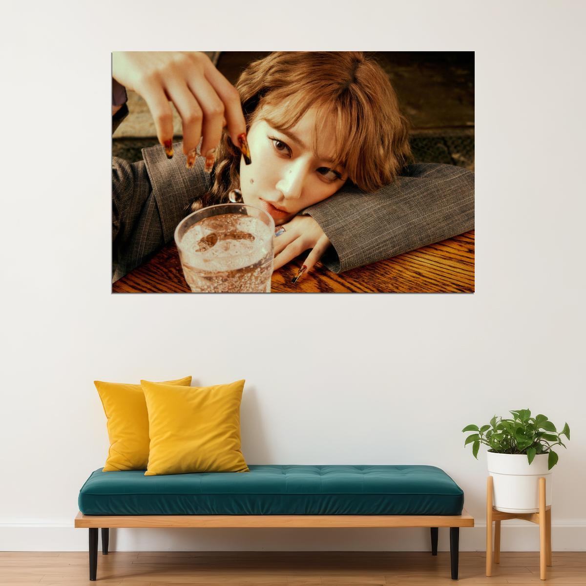 Le Sserafim Sakura Poster Hot Album Tanned Guaiac Concept Photo Print K-Pop Home Decor For Living Room Aesthetic Kpop Female Girl Group