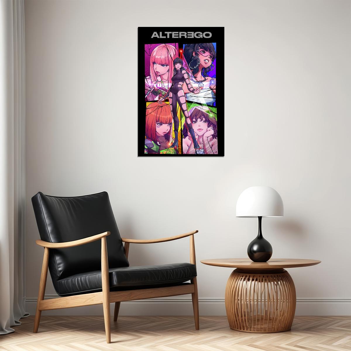 Blackpink Lisa Alter Ego Album Comics Poster Print K-Pop Home Decor For Living Room Aesthetic Kpop Female Girl Group