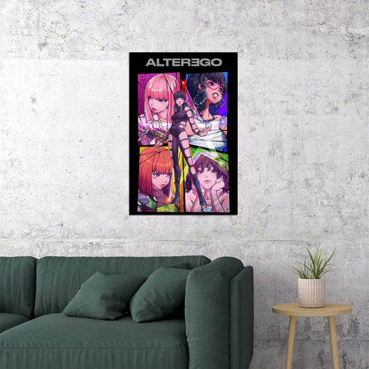 Blackpink Lisa Alter Ego Album Comics Poster Print K-Pop Home Decor For Living Room Aesthetic Kpop Female Girl Group - xonomax