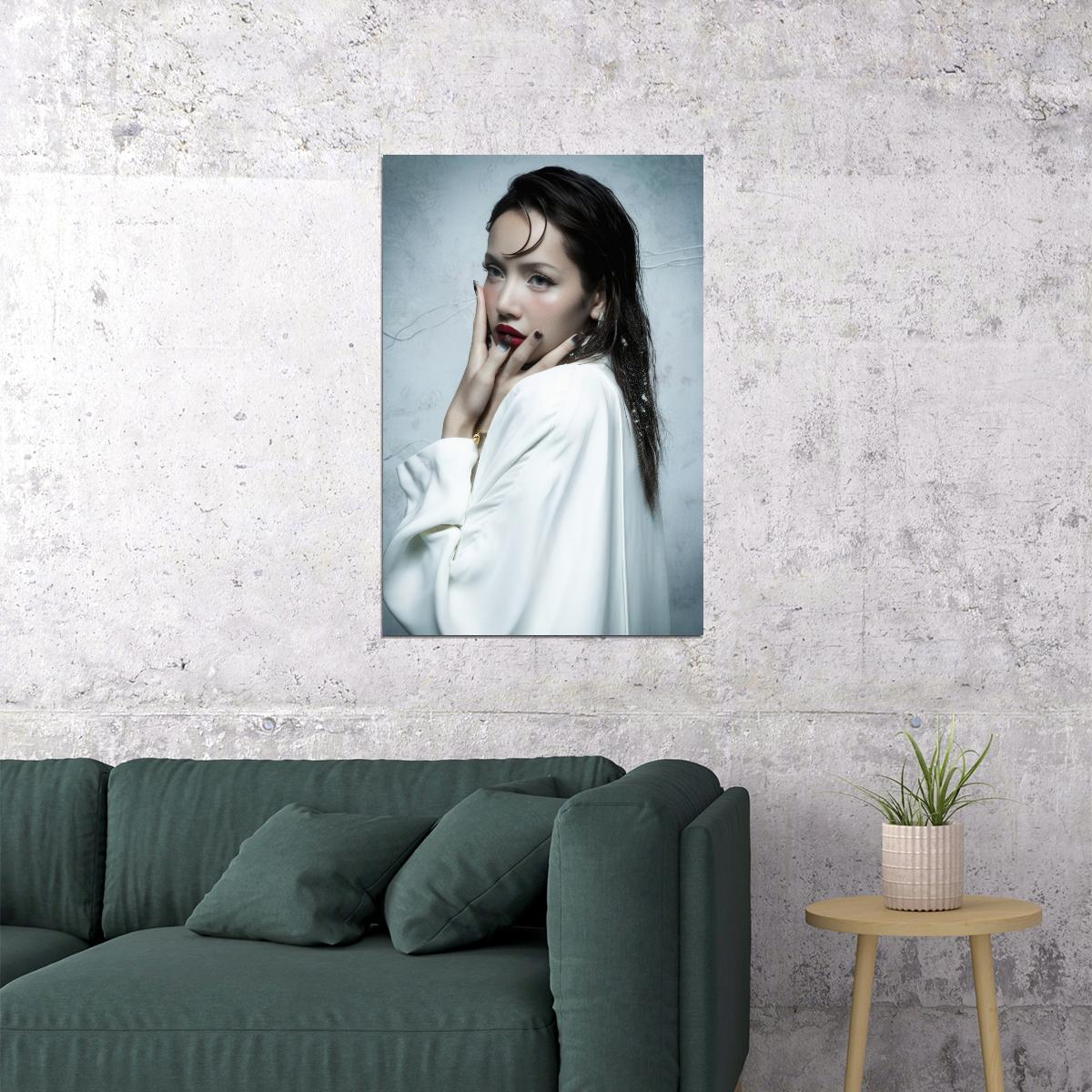 Blackpink Lisa Winter Fashion Photo Print K-Pop Home Decor For Living Room Aesthetic Kpop Female Girl Group
