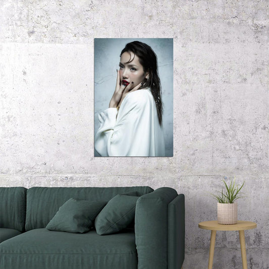 Blackpink Lisa Winter Fashion Photo Print K-Pop Home Decor For Living Room Aesthetic Kpop Female Girl Group - xonomax