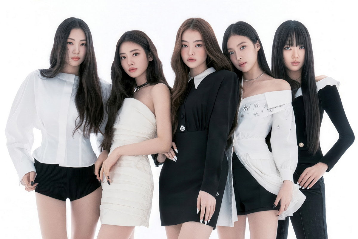 Meovv Poster Fashion Group Photo Print K-Pop Home Decor For Living Room Aesthetic Kpop Female Girl Group