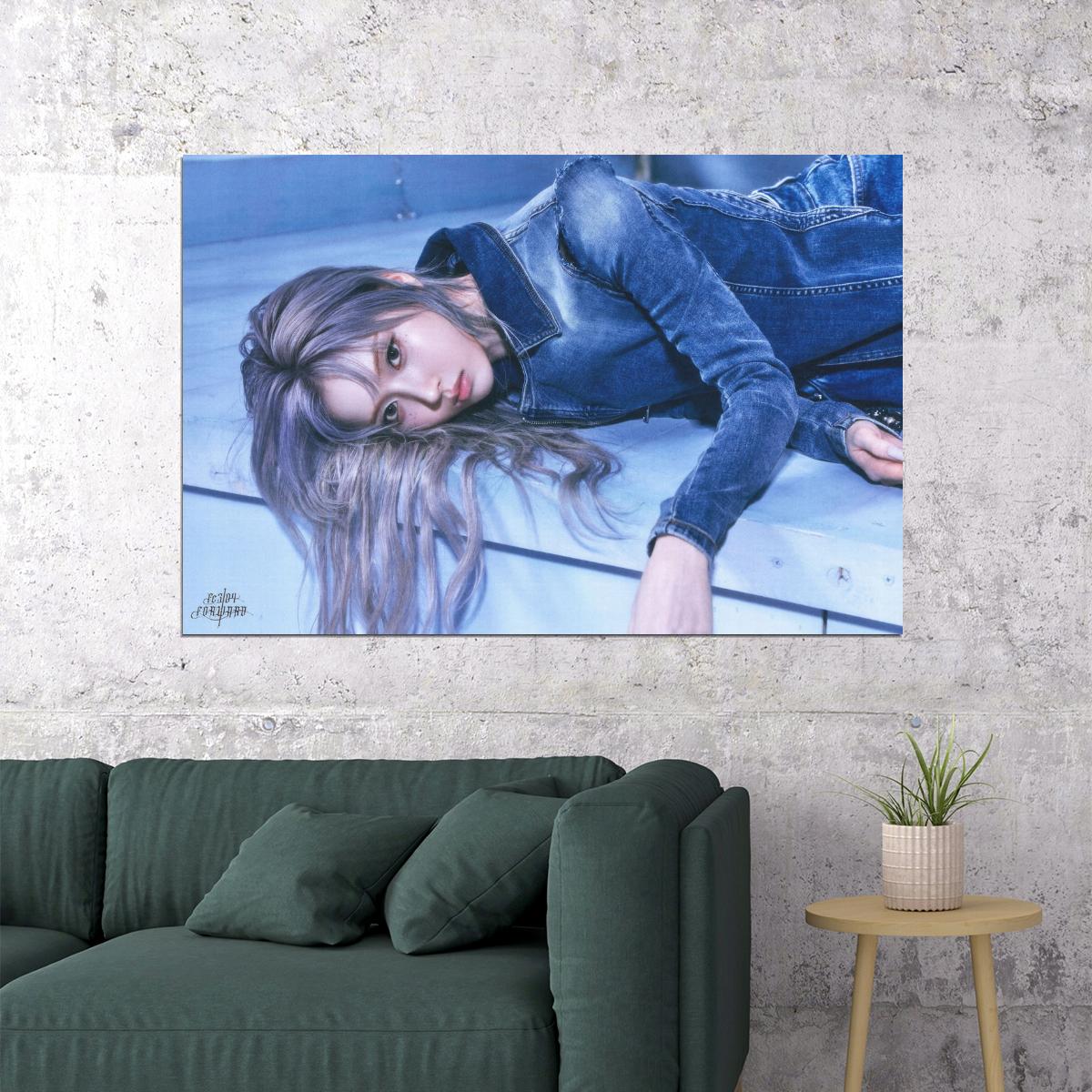 Nmixx Jiwoo Poster Fe3o4 Forward Ep Concept Photo Print K-Pop Home Decor For Living Room Aesthetic Kpop Female Girl Group