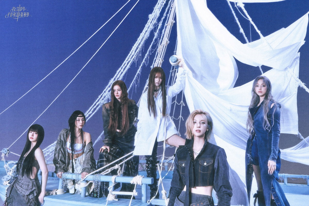 Nmixx Poster Fe3o4 Forward Ep Concept Group Photo Print K-Pop Home Decor For Living Room Aesthetic Kpop Female Girl Group