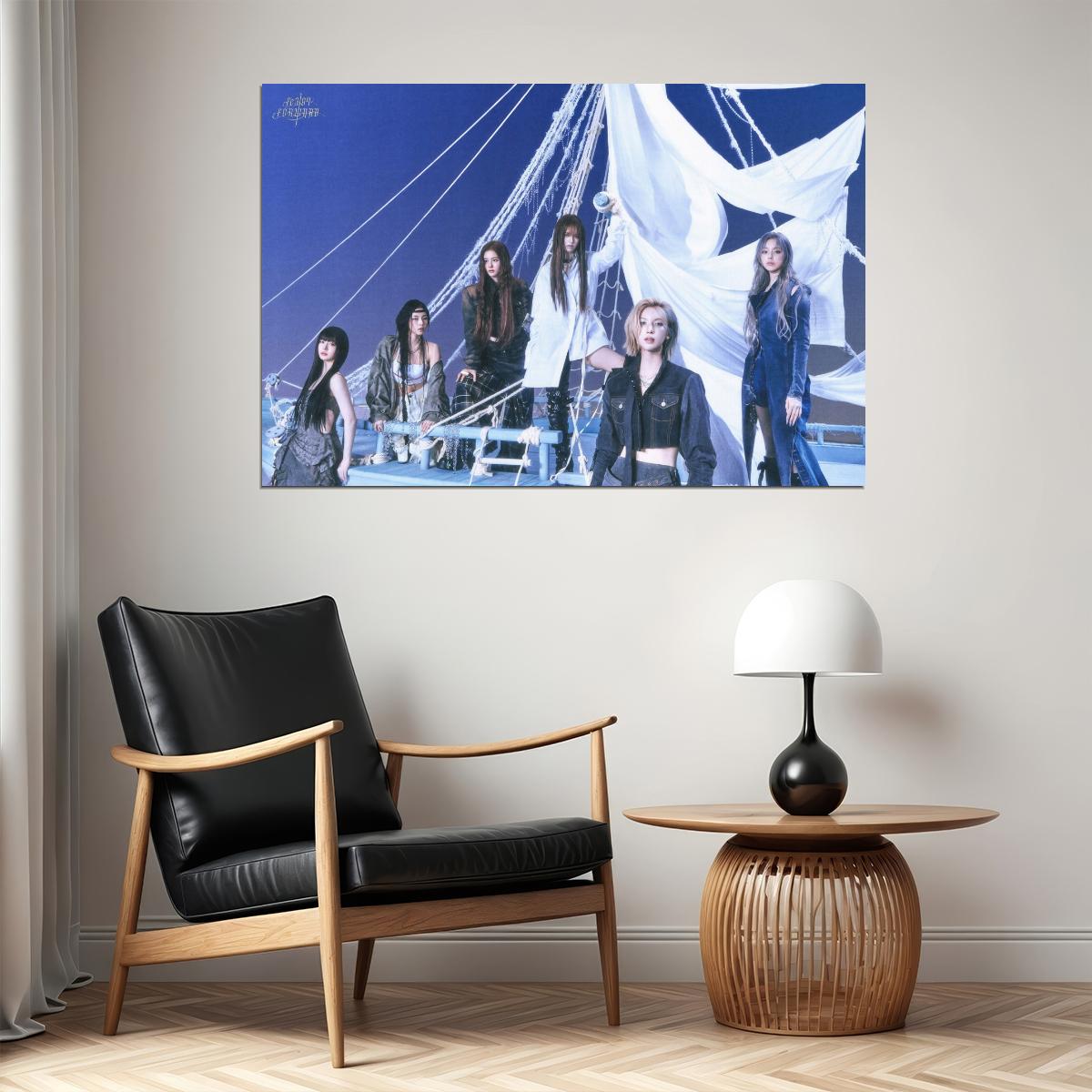 Nmixx Poster Fe3o4 Forward Ep Concept Group Photo Print K-Pop Home Decor For Living Room Aesthetic Kpop Female Girl Group