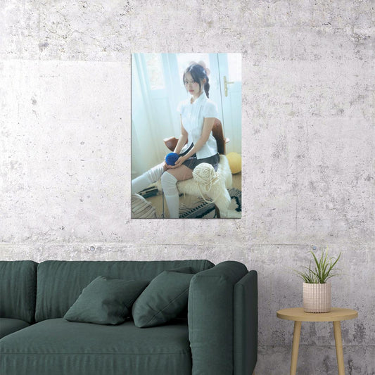 Rescene Woni Poster Glow Up Album We Concept Photo Print K-Pop Home Decor For Living Room Aesthetic Kpop Female Girl Group - xonomax